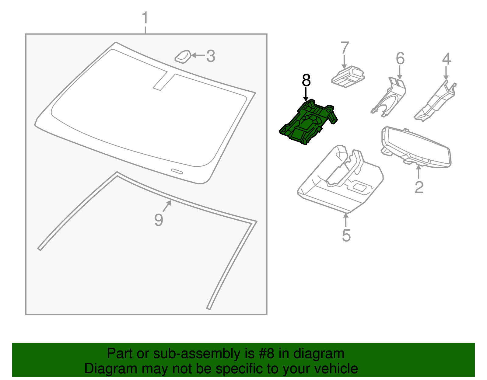Front Park Assist Camera Bracket - Cadillac (84131776)
