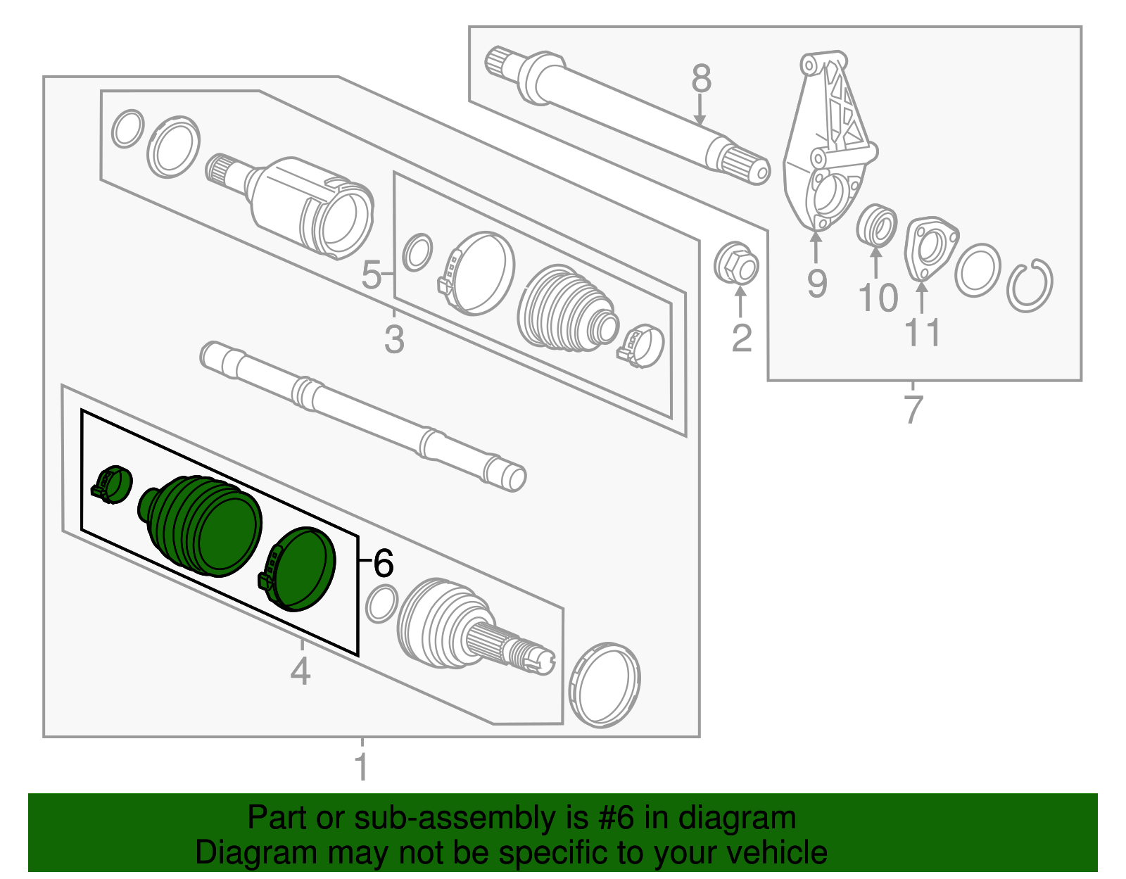 Front Driver Side Half-Shaft Constant Velocity Joint Outer Boot - GM (95908465)