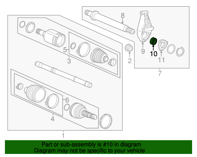 20132022 GM Front Wheel Drive Intermediate Shaft Bearing 55579957 GM