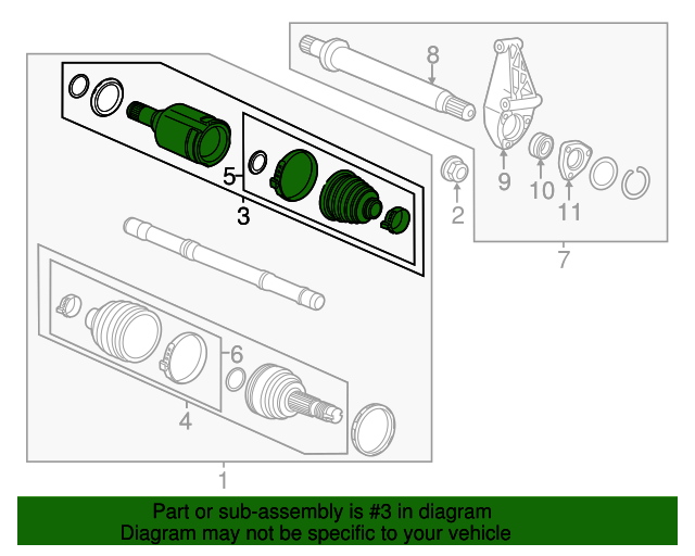 20132015 Buick Encore Front Passenger Side Wheel HalfShaft Constant