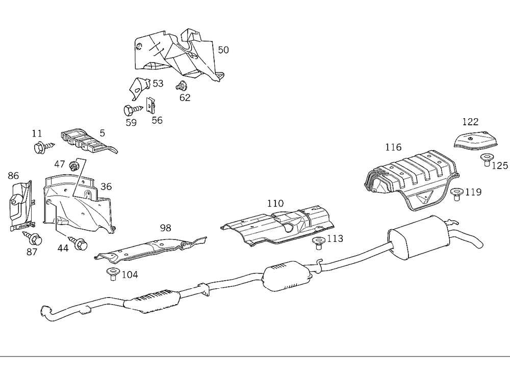 210-682-33-71 - Shielding 1994-1997 Mercedes-Benz E420 | Mercedes-Benz ...
