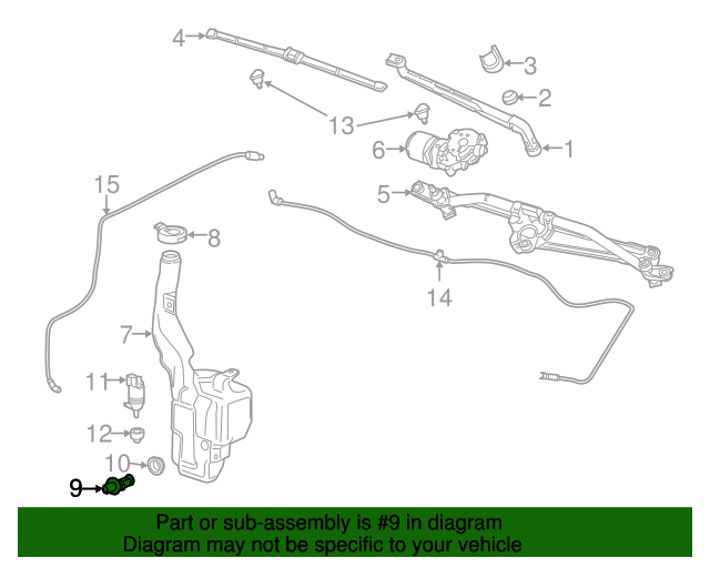 20142021 GM Washer Fluid Level Sensor 22872930 OEM GM Parts