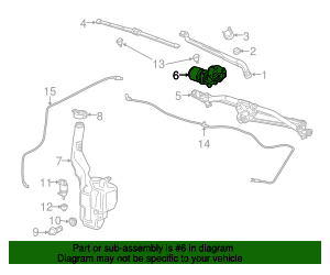23167072 AC Delco Windshield Wiper Motor Front For Chevy