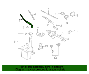 Genuine Toyota Wiper Arm – Direct OEM Replacement, Fits Various Models, Ensures Proper Wiper Alignment & Contact
