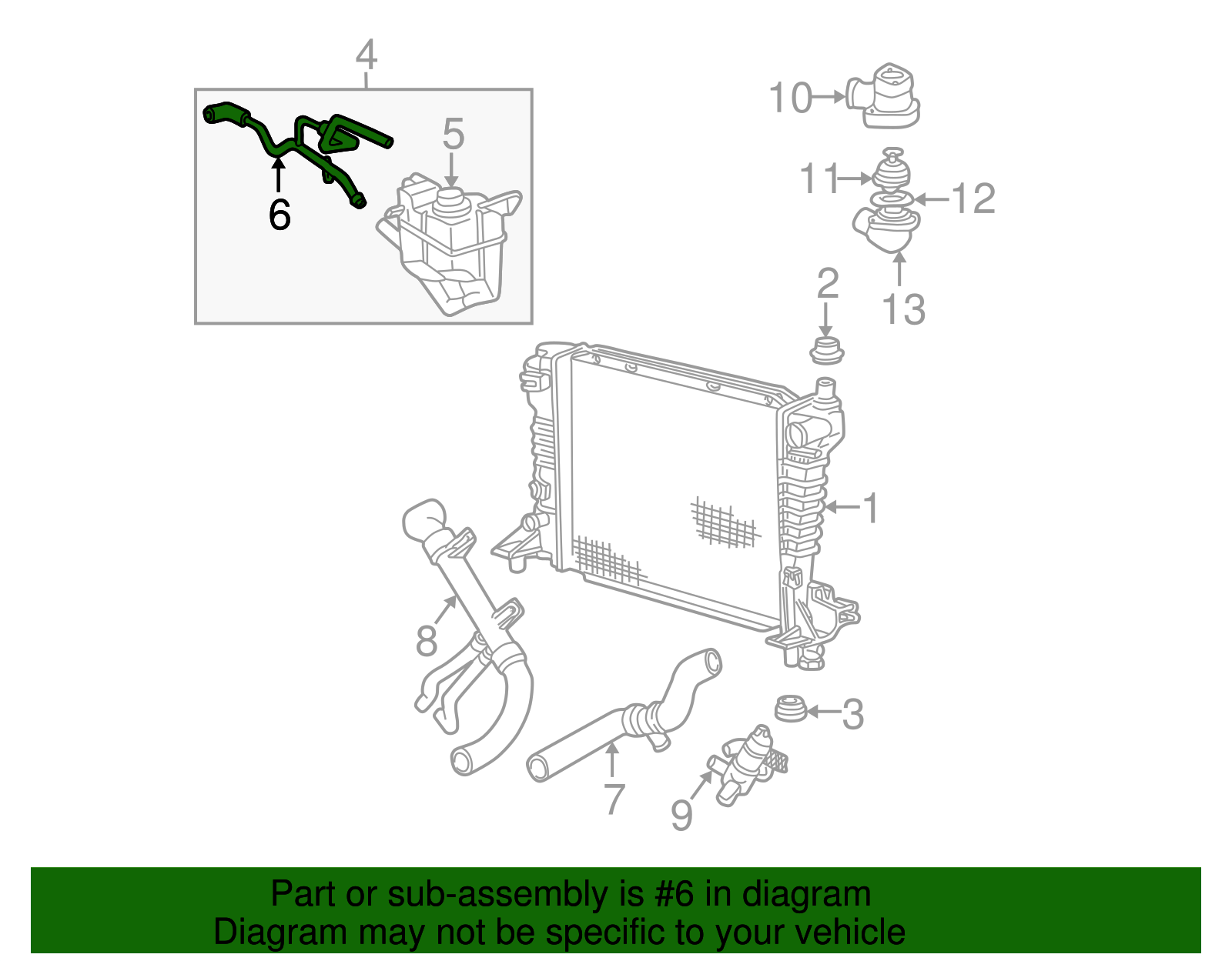 Overflow Hose - Ford (XW4Z-8C289-AA)