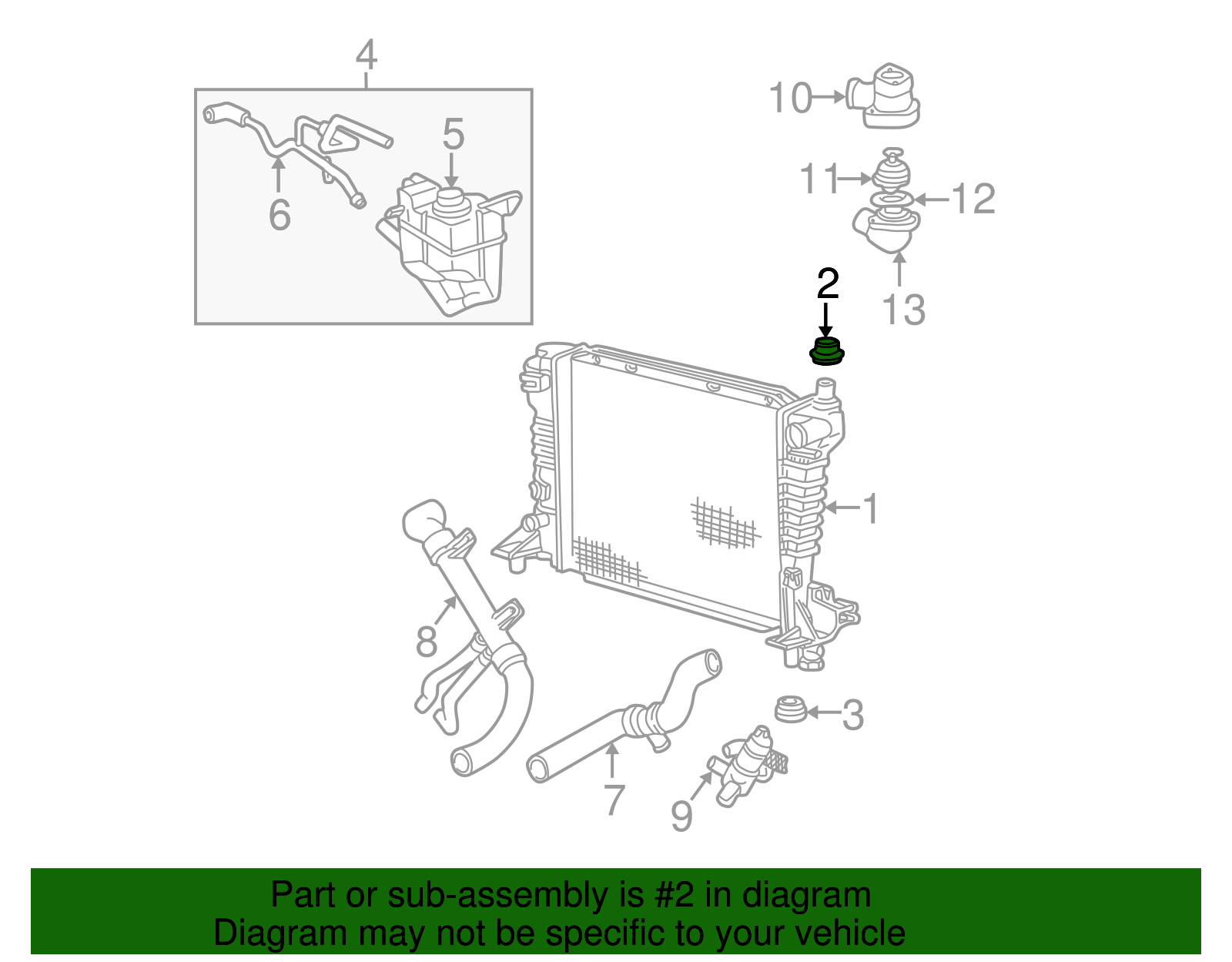 Radiator Upper Bracket - Ford (XW4Z-8A193-AB)
