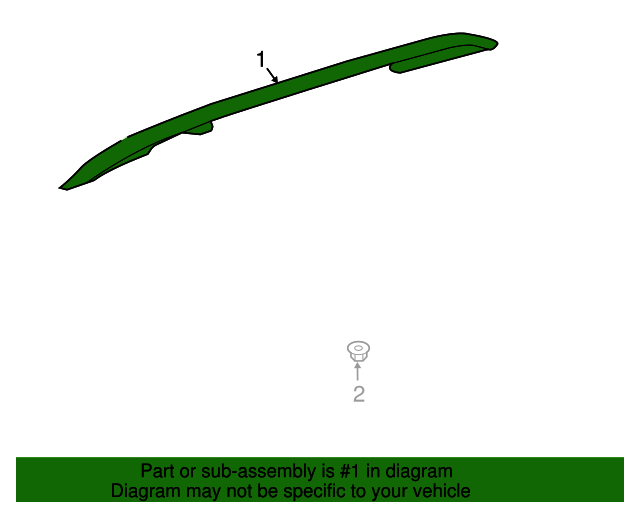 Anodized Bright Driver Side Luggage Carrier Side Rail 84799371