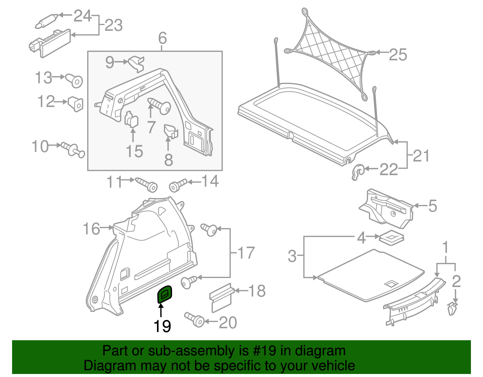 Tie Down Hook - Volkswagen (8V0-863-503-C-4PK)