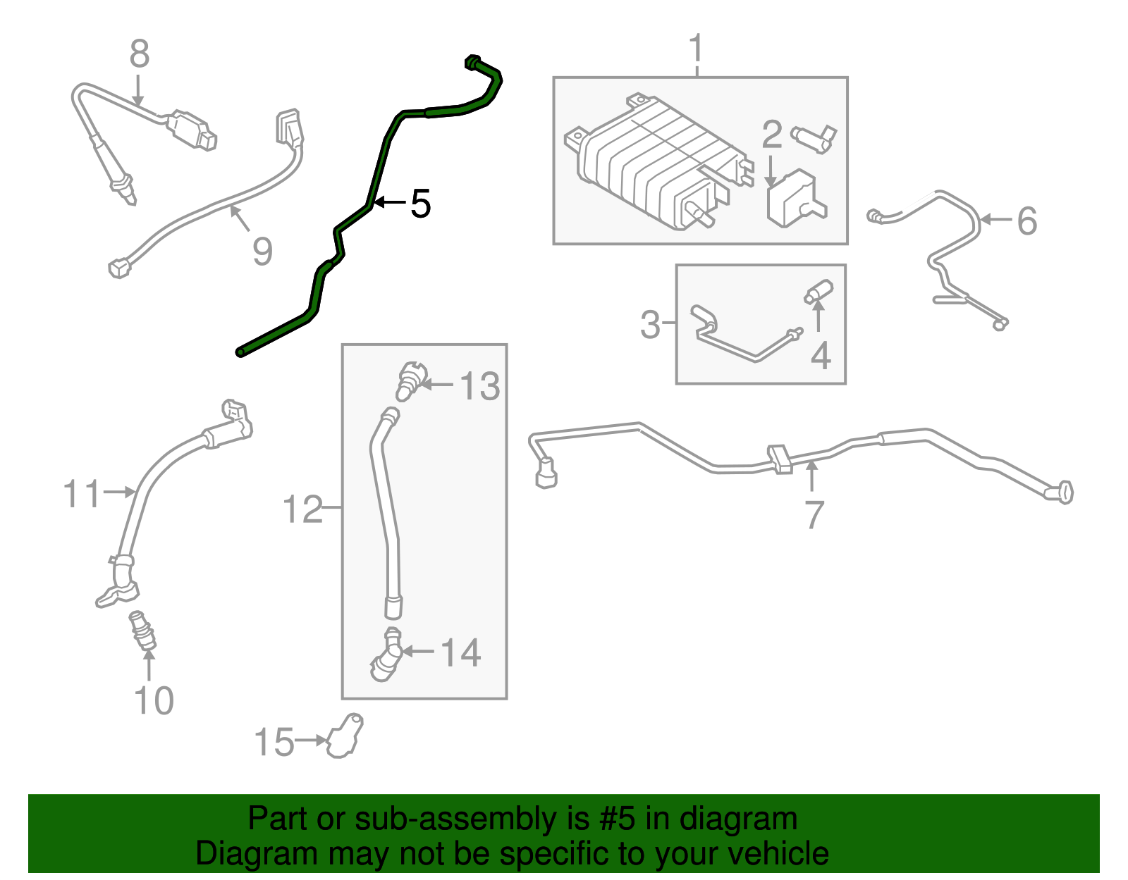Vapor Hose - Ford (GD9Z-9D667-B)
