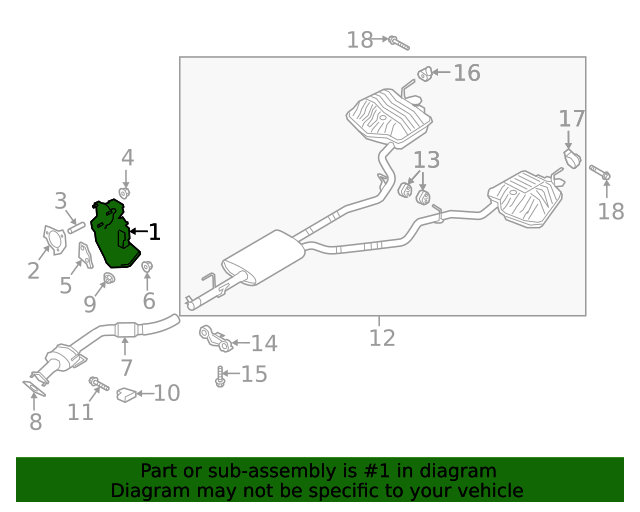 2020 Ford Explorer OEM Catalytic Converter L1MZ5E212B OEM Ford Parts