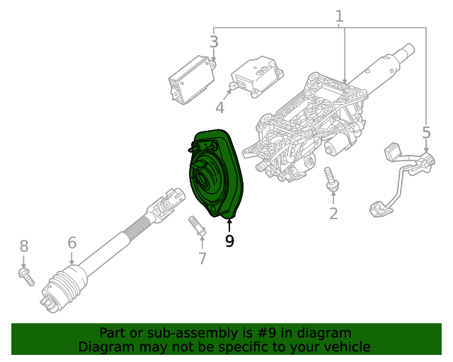 20202022 Chevrolet Corvette Intermediate Steering Shaft Boot 23290417