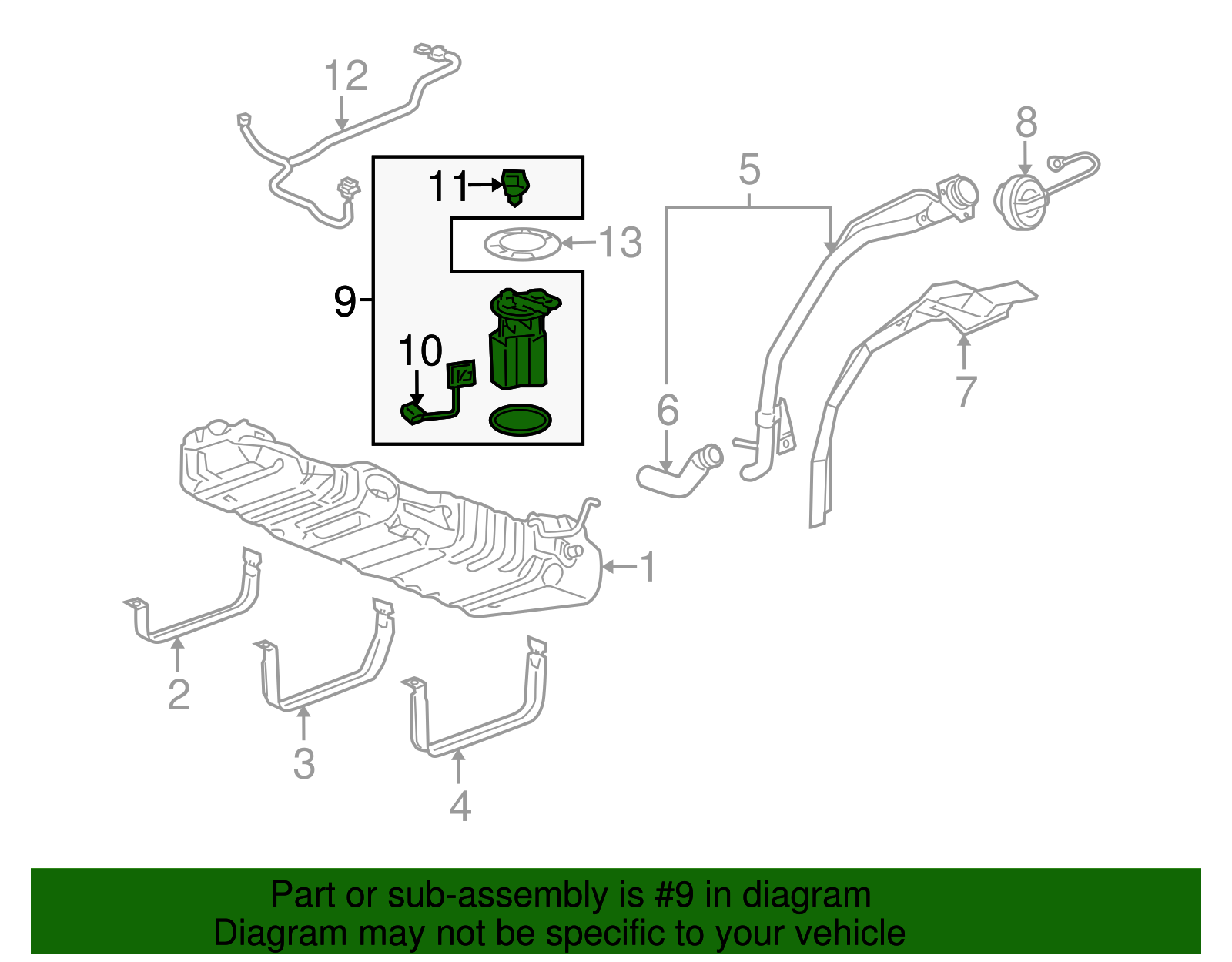Fuel Pump Module without Fuel Level Sensor, with Seal - GM (19352897)