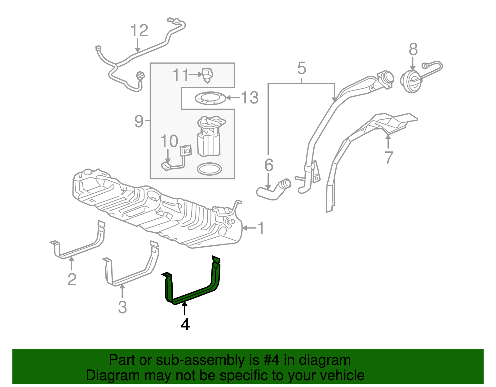 Fuel Tank Strap - GM (10434737)