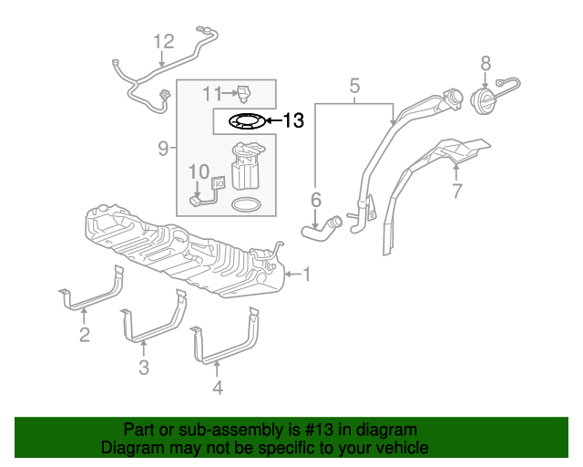 20042021 GM Fuel Pump Retainer 10325852 OEM GM Parts