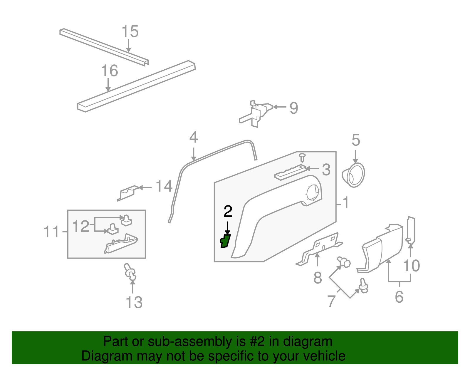 Gray Multi-Purpose Bolt Retainer - GM (11569649)