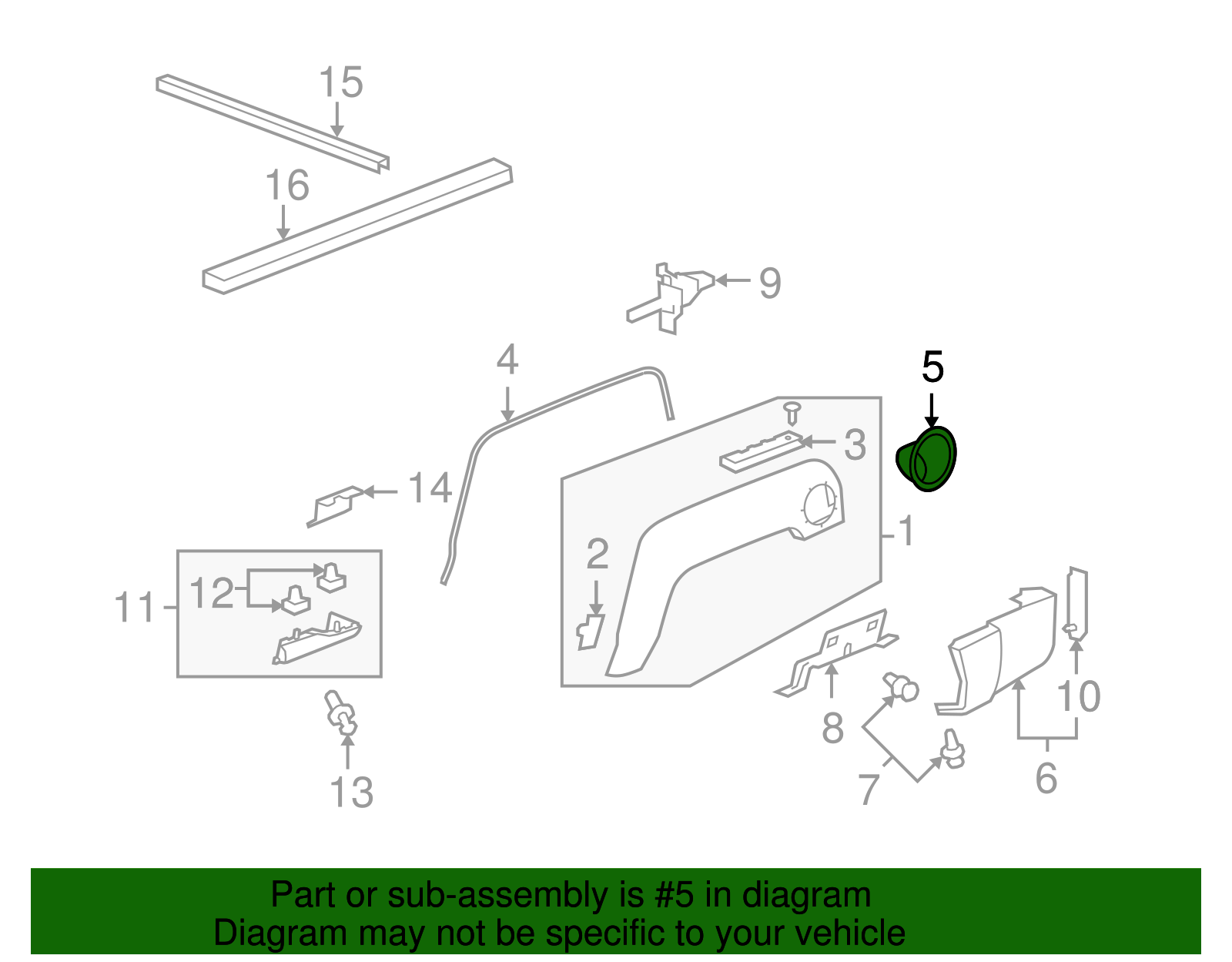 Housing-F/Tnk Fil Pipe                  *Dark Smoke Gray - GM (94737502)