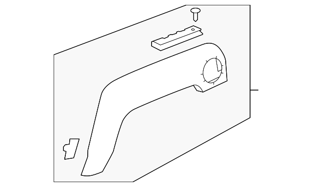Primed Passenger Side Rear Fender Flare with Bracket, Clips, and Bolts - GM (94736296)