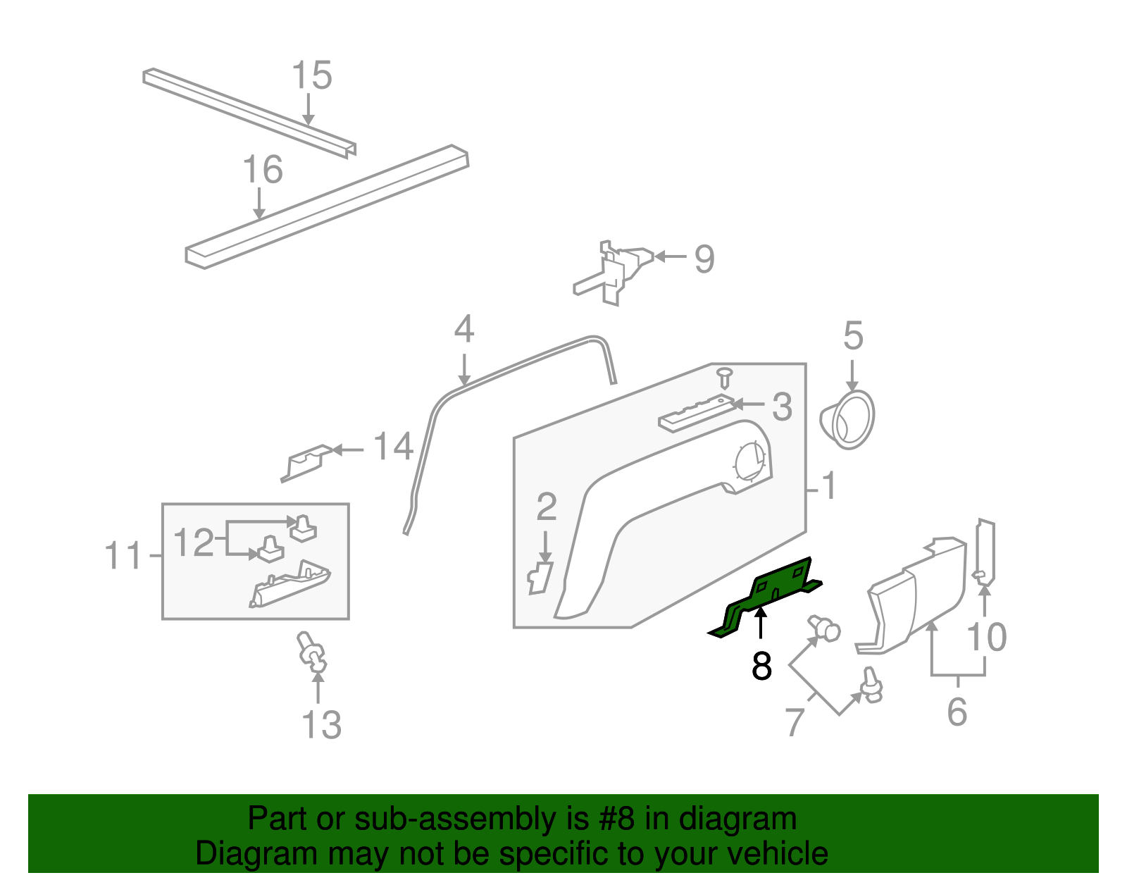Bracket Assembly-Q/Panel Lower Fin Panel - GM (94738255)