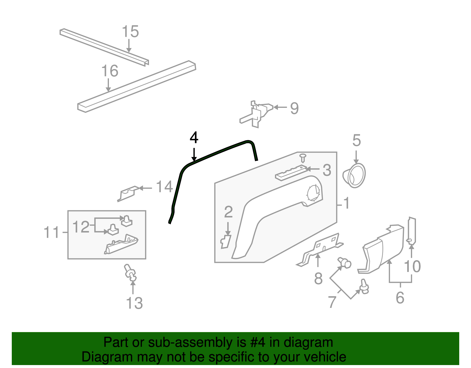 Rear Wheel Opening Flare Seal - GM (94707400)