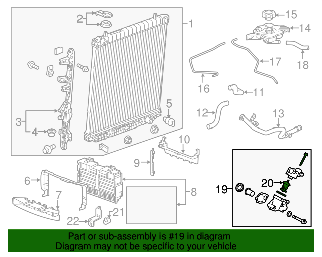 20152016 GM Thermostat Bypass Hose 12698362 GM