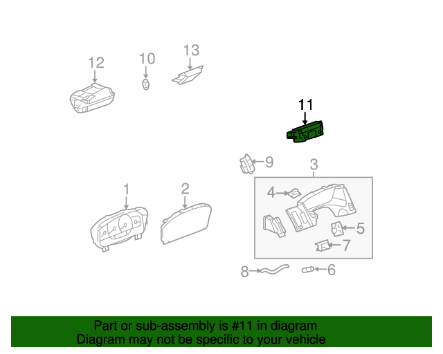 20082011 Cadillac STS Heating and Air Conditioning Control Panel with