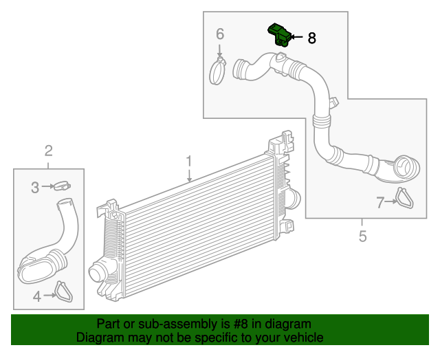 20112012 Chevrolet Cruze Turbocharger Boost Sensor 55576223 GMPartsNow
