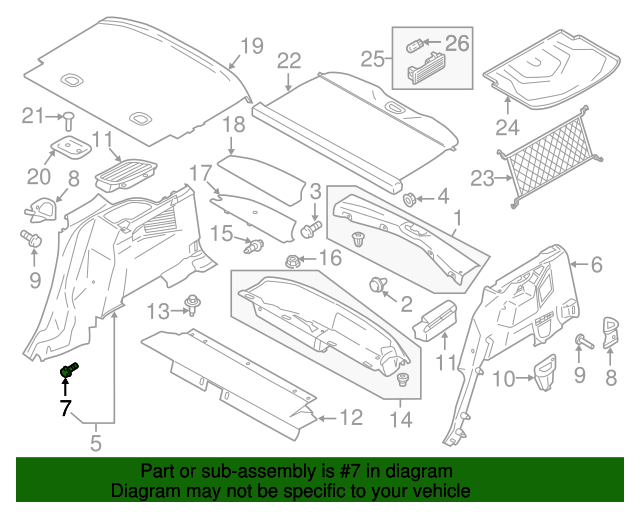 20132018 Ford CMax Trunk Side Trim Bumper DM5Z5806066A