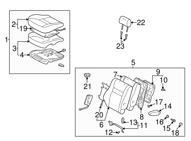 TOYOTA Genuine 71076-48110-A0 Seat Cushion Cover