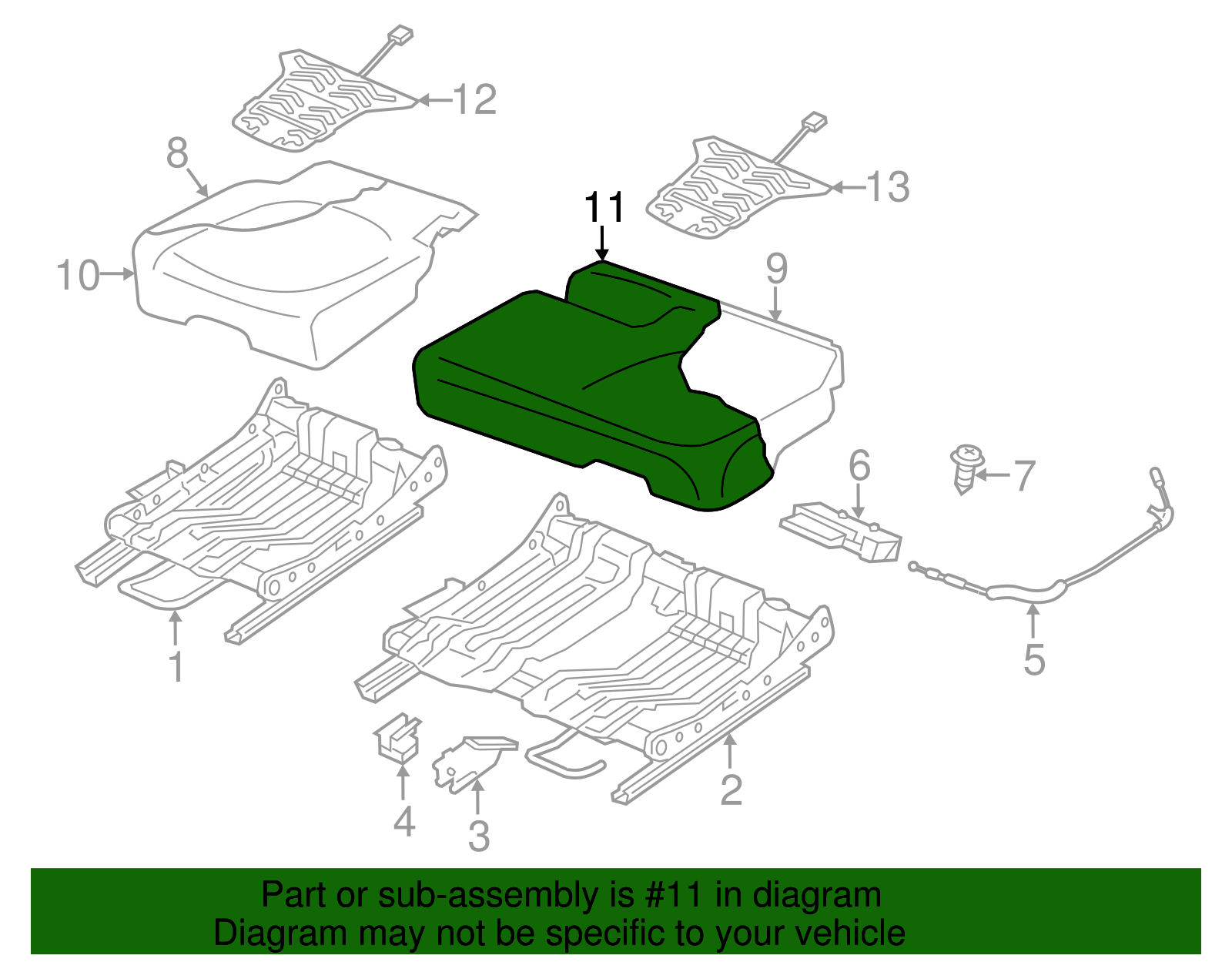 Cushion Cover - Volkswagen (7P6-885-405-FA-Y0D)