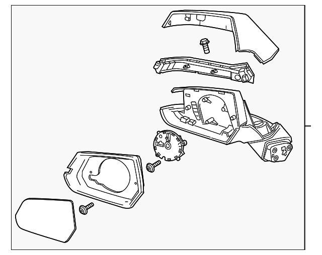 20142016 Cadillac ELR Driver Side Door Mirror Kit with Actuator, Cover