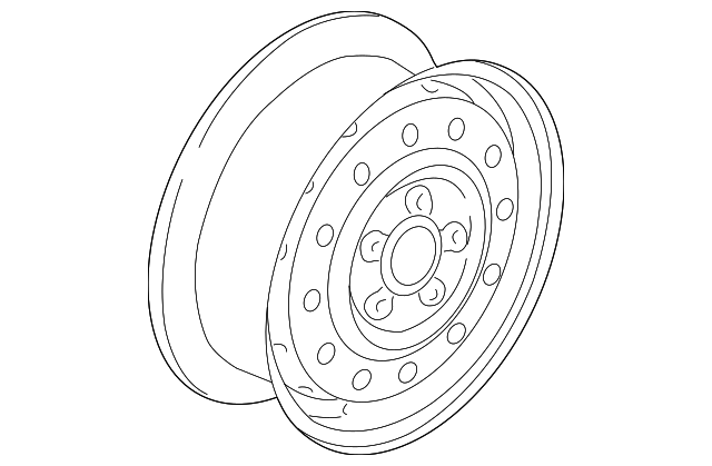 Black 16x6.5 Wheel - GM (9595642)