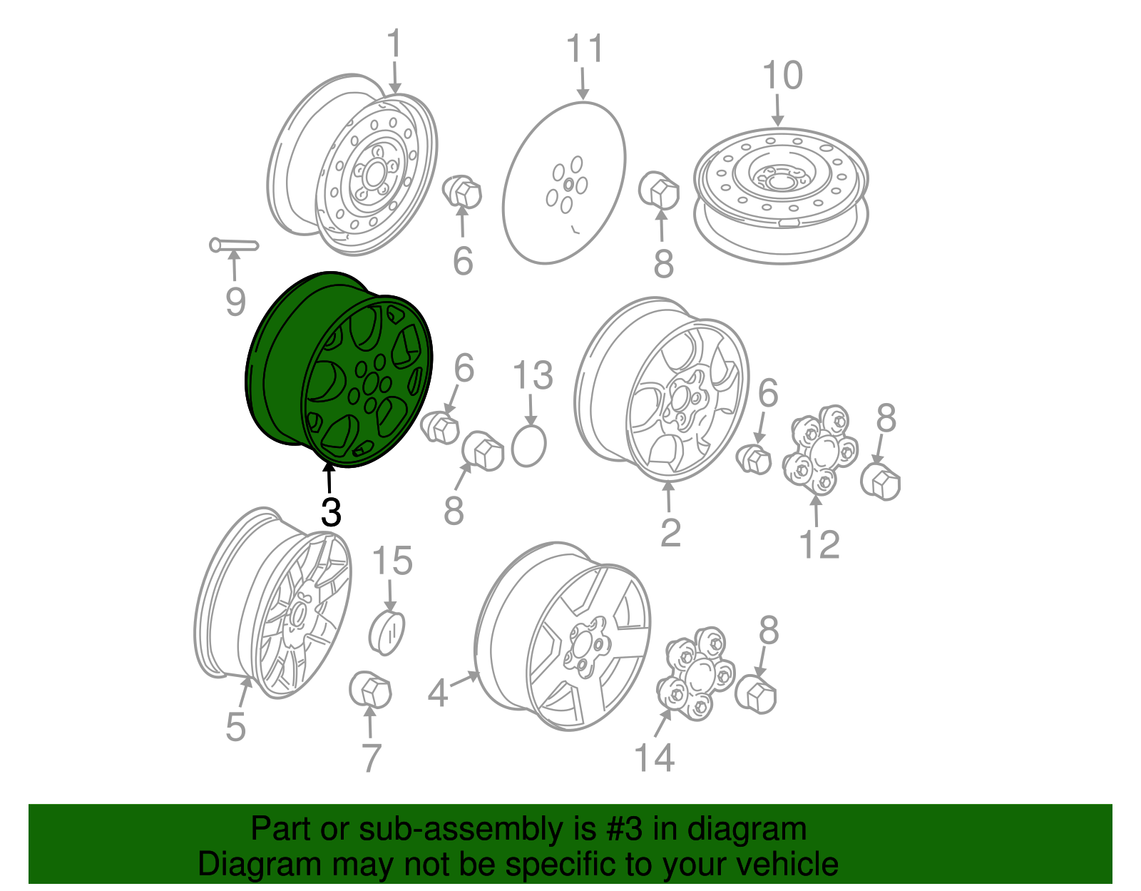 Wheel, Alloy - GM (09594208)
