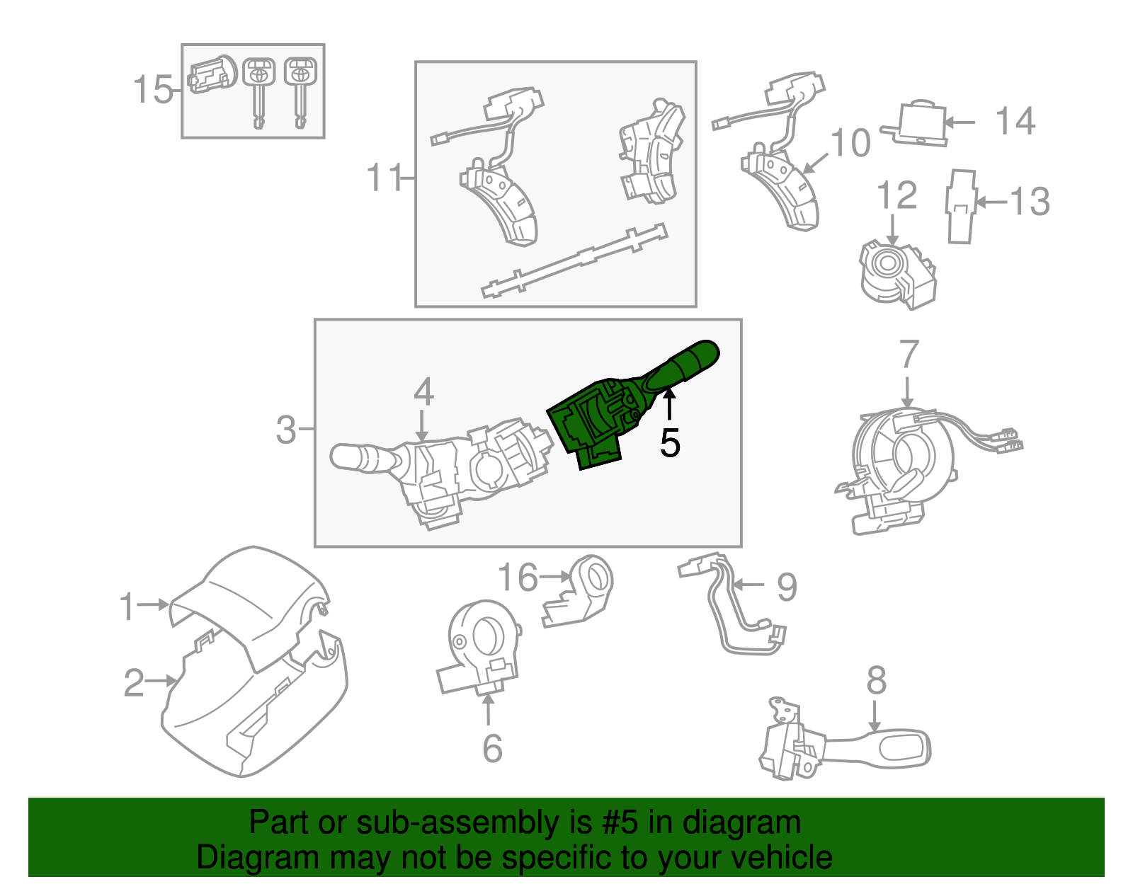 Wiper Switch - Toyota (84652-04141)