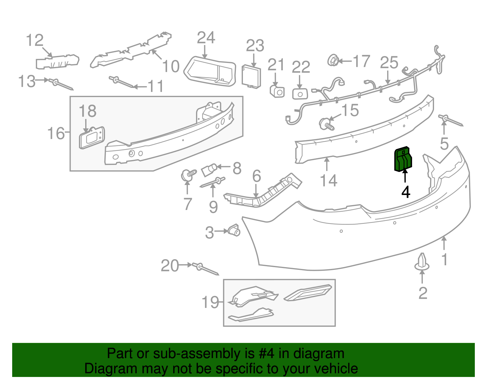 Inner Bracket - Buick (25783016)