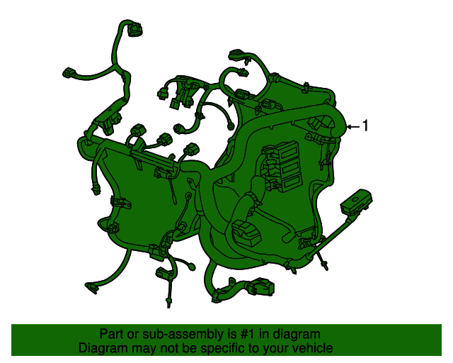 Genuine OEM GM Part - Engine Wiring Harness 84072548 - Parts 