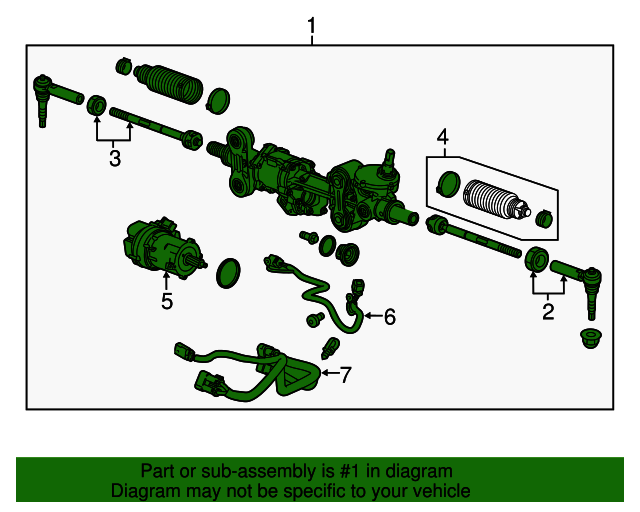 20172020 GM GM 84722752 Electric Belt Drive Rack and Pinion Steering
