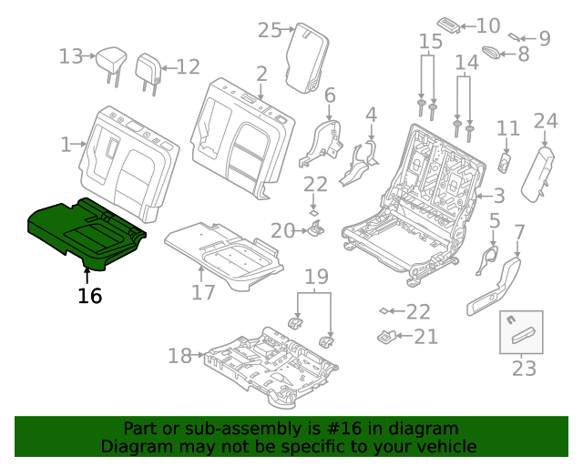 Genuine OEM Ford Part Seat Cover NJ6Z7863805BA Genuine OEM Ford