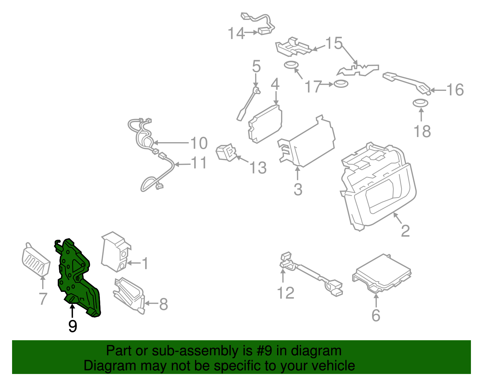 Mount Bracket - Ford (GD9Z-8983-A)