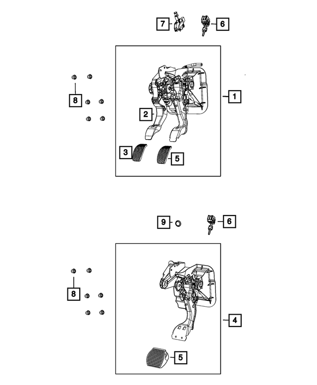 20142016 Fiat 500L Clutch Pedal Pad 68095299AA Mopar Genuine Parts