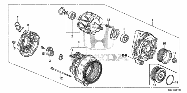 Alternator (Denso) for 2010 Honda Ridgeline #0