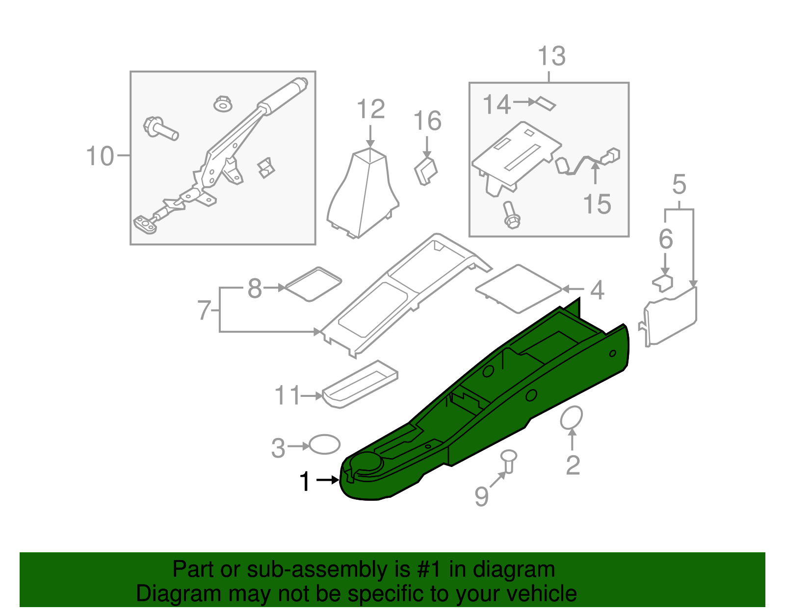 Front Floor Console - GM (95983101)