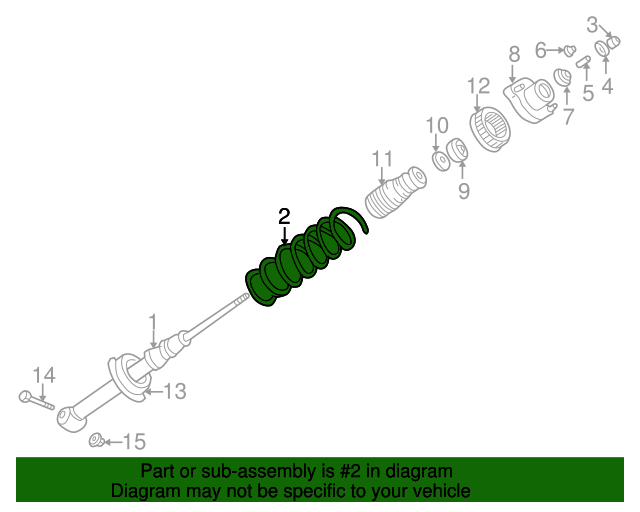 20032006 Mitsubishi Outlander Coil Spring MN100126 Mitsubishi Parts