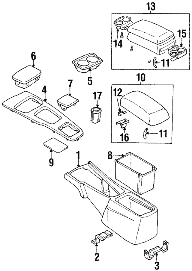 Genuine OEM Center Console Mount Bracket Part AW347271 Fits 19972003