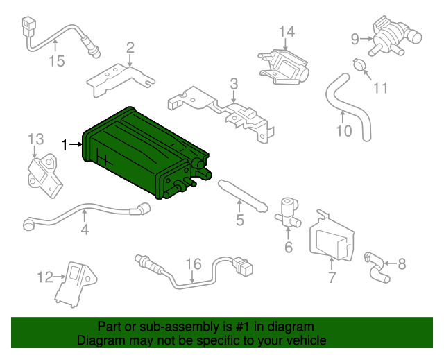 314102V500 Vapor Canister 20122017 Hyundai Veloster World OEM