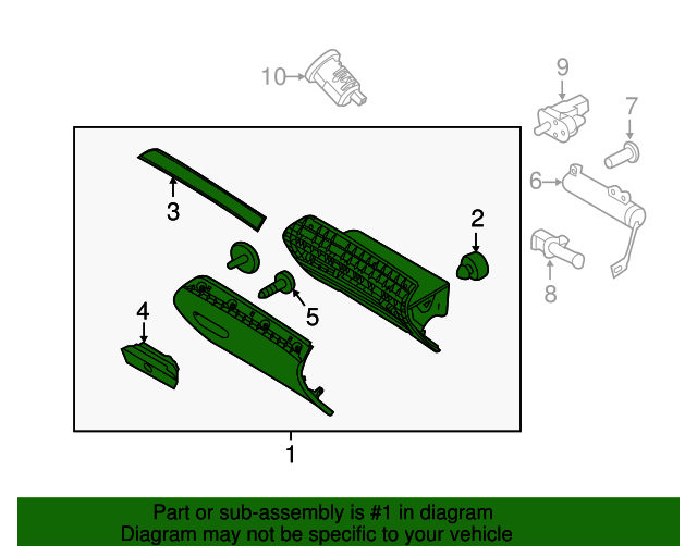 20162019 Ford Explorer Glove Box Assembly FB5Z78060T10FA Varsity Ford