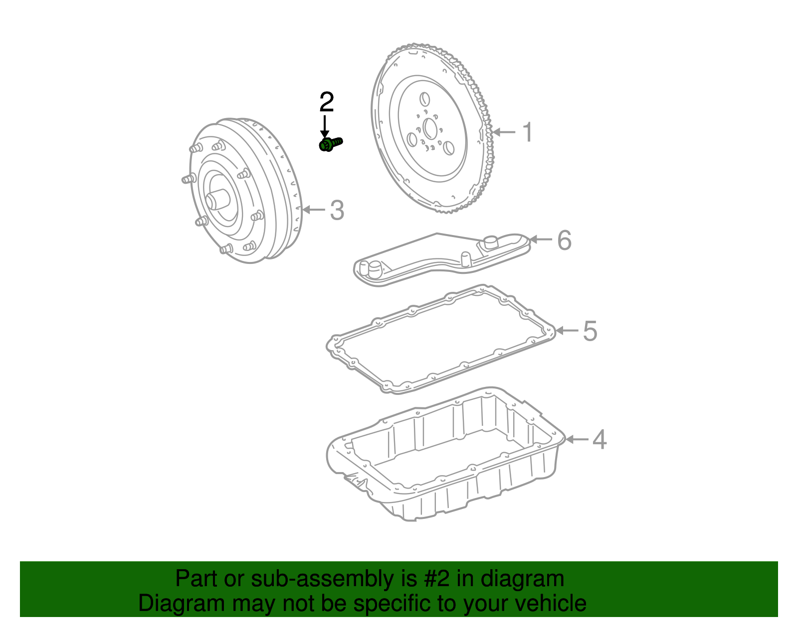 Flywheel Bolt - Ford (XW4Z-6379-BA)