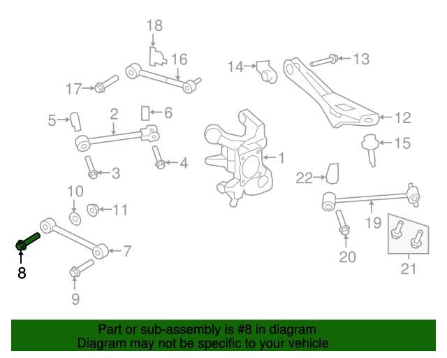 FORD OEM Rear Suspension-Lower Control Arm Bolt W712774S900 FORD OEM Rear Suspension-Lower Control Arm Bolt W712774S900