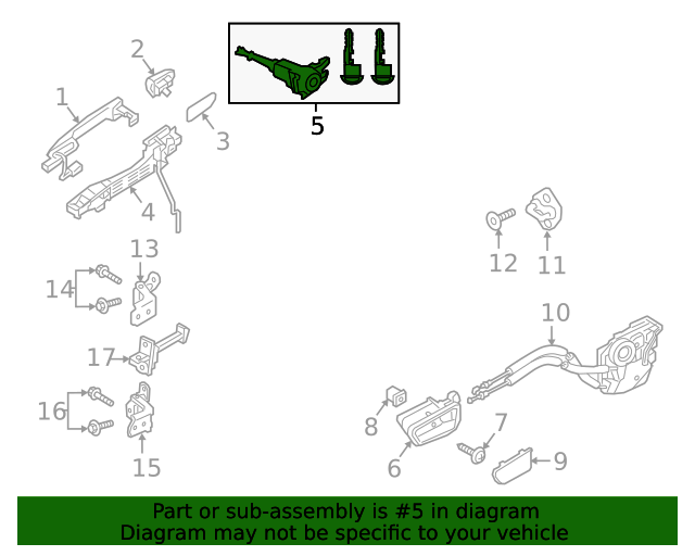 69052WB001 Lock Cylinder 20162020 Toyota OEM Genuine Toyota Parts