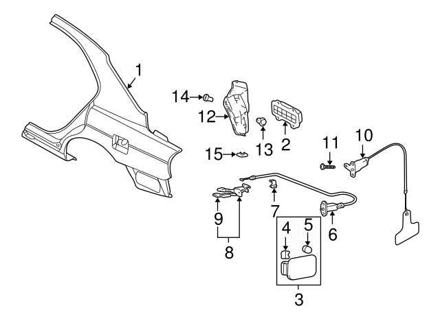 Genuine Hyundai 86832-38010 Wheel Mud Guard Assembly