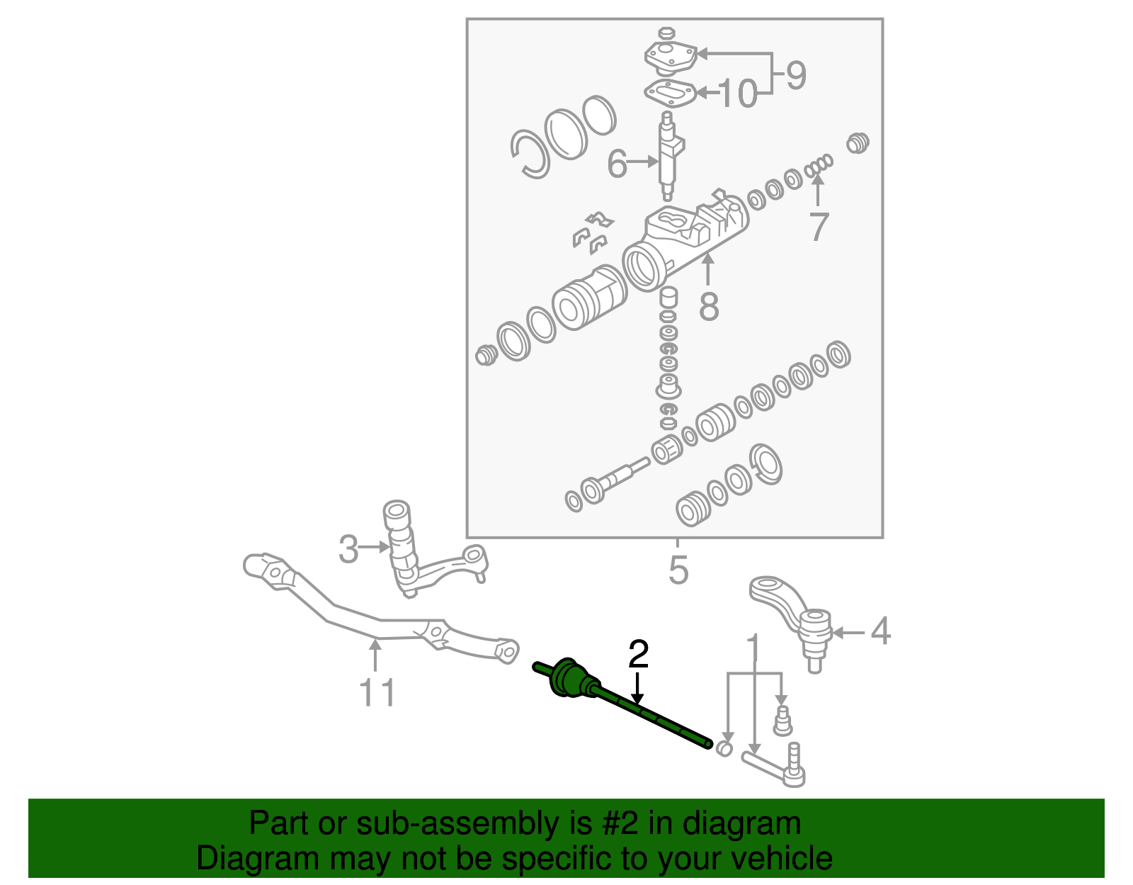 Inner Tie Rod - GM (26059210)